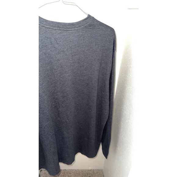 This is a Magellan Outdoors Boyfriend Fit Long Sleeve Shirt in a dark gray - Picture 4 of 5